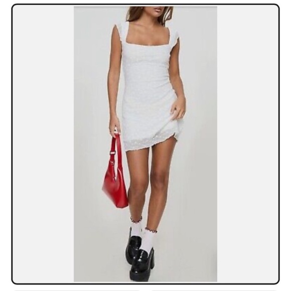 open lace back dress Princess Polly Women's Lanchester Mini Dress White, White, 0 : Amazon.ca:  Clothing, Shoes & Accessories